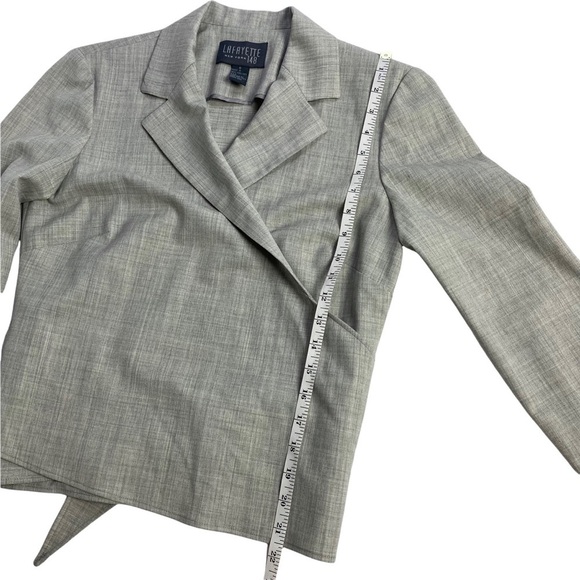 LAFAYETTE 148 New York Lightweight Wool Blazer Wrap top Jacket Office suit - Picture 7 of 10